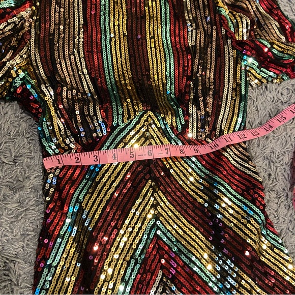 RIXO NEW Daisy Sequin Midi Dress Size US 12 - Picture 14 of 16